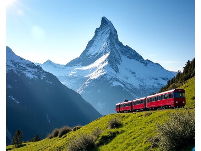 Majestätischer Gipfel des Matterhorns und Berglandschaft