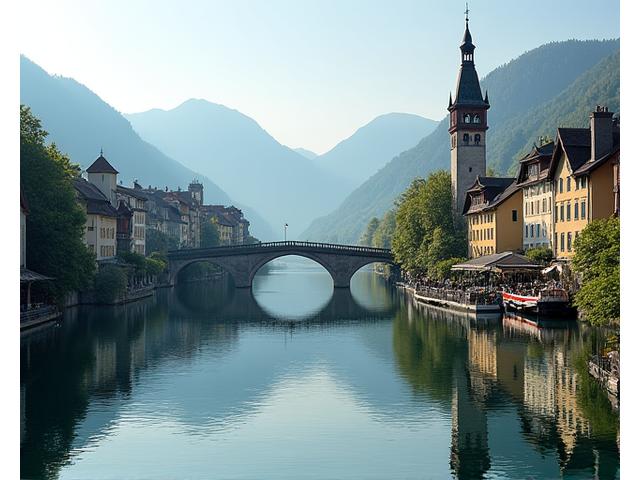 Malcherische Altstadt von Luzern am Vierwaldstättersee